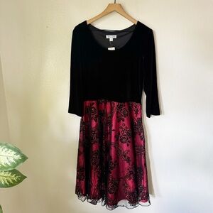 Vintage | Coldwater Creek Velvet & Mesh Sparkly Holiday Dress